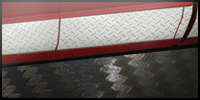 Diamond plate striping, carbon fiber roll striping.