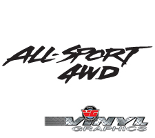 VG702 Custom All-Sport 4WD Vinyl Decals